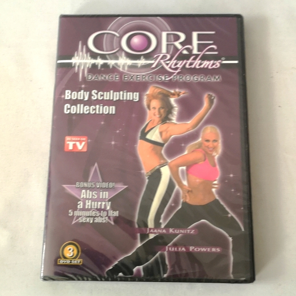 Core Rhythms Dance Exercise Program, 3 DVD Set, As Seen on TV, Brand New Sealed